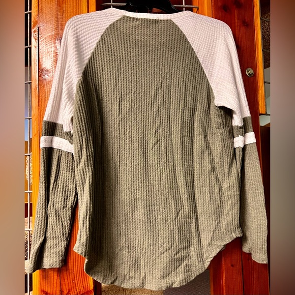 Poof Large New York Long Sleeve Waffle Knit Top - Picture 2 of 4